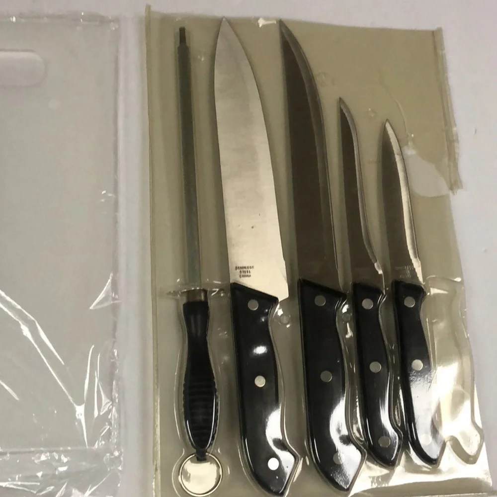 KucheStolz Precision Crafed 6‎ piece Cutlery Set Knife Sharpener & Cutting Board